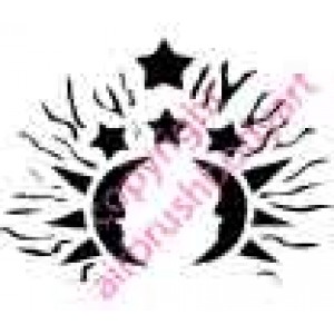 0216 moon and stars re-usable stencil